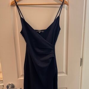 Lulu's Midnight Blue Asymmetrical Dress